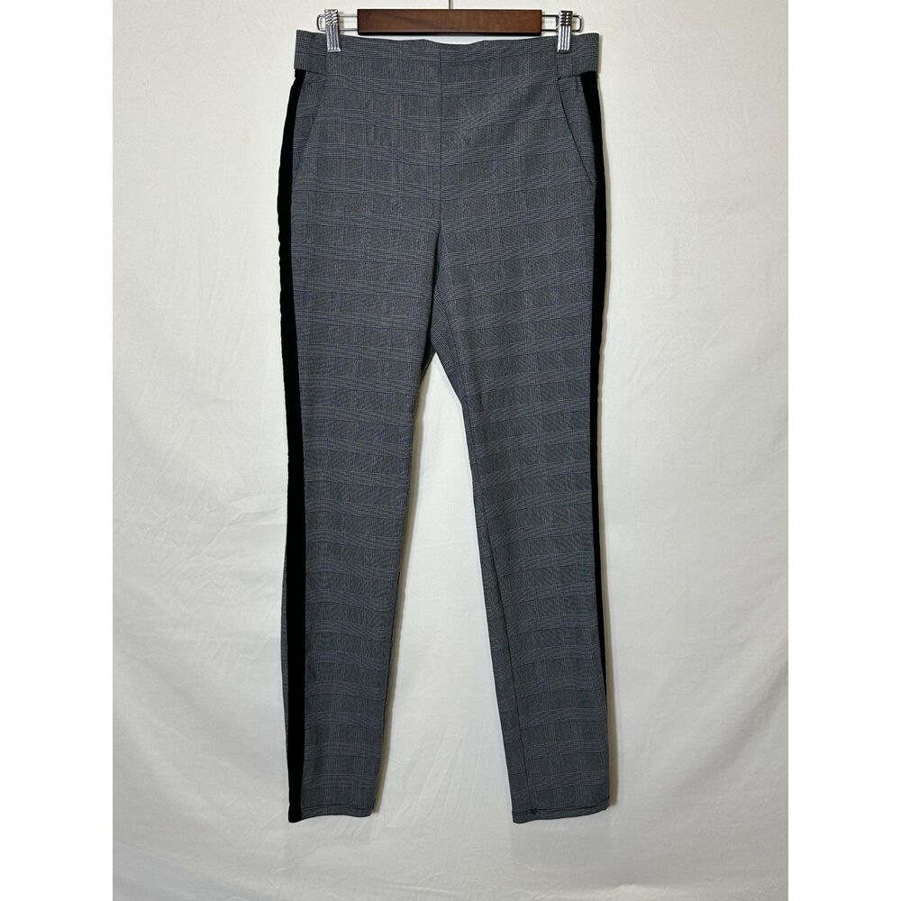 Simply Vera Wang Women's Skinny Houndstooth Plaid Leggings Tuxedo Stripe Size M